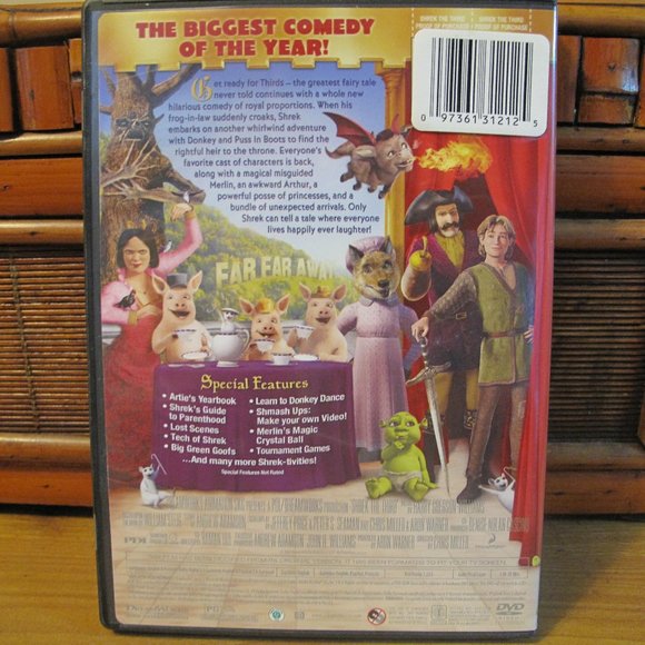 Shrek the Third DVD and Case - Full Screen Sedition - Picture 2 of 5